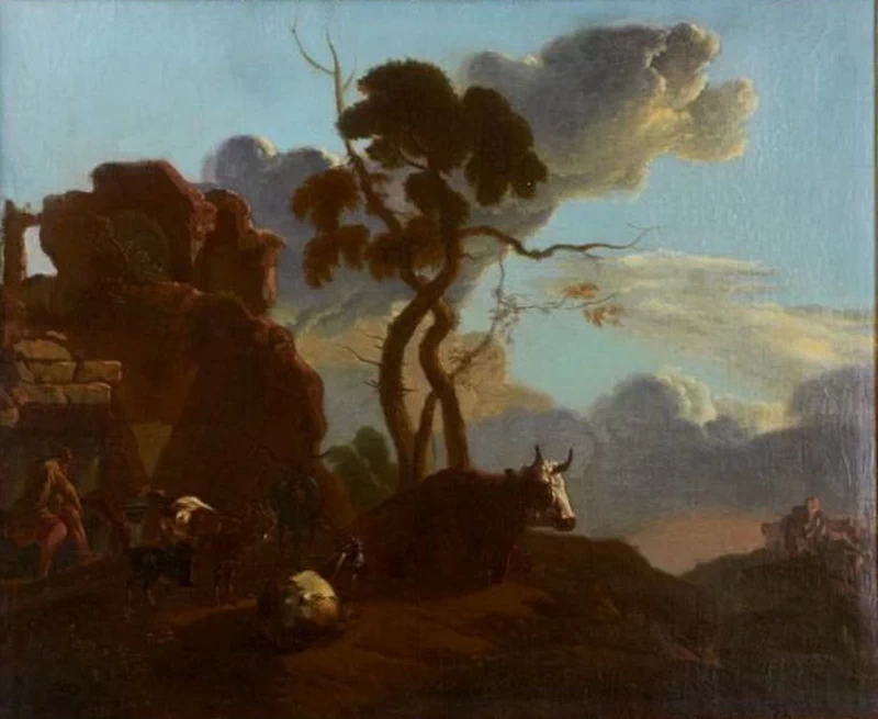 Paesaggio con animali